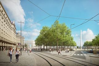 Obrazem: Přestavba "Kulaťáku" se přiblížila. Doprava zmizí na okraj a vznikne skutečné náměstí - Zdopravy.cz